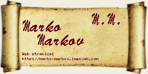 Marko Markov vizit kartica